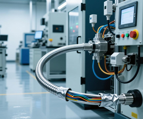 双扣不锈钢金属软管在高端精密设备护线中的精准应用解析